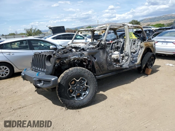 2022 Jeep Wrangler Unlimited Rubicon with VIN 1C4JJXR64NW223339, listed as a Copart auction lot 56760735 with Not provided miles and Non repairable. Bid and sale history available at DreamBid. Image 1.