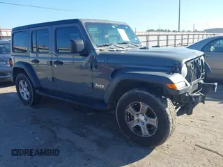 2020 Jeep Wrangler Unlimited Sport S with VIN 1C4HJXDN2LW288314, listed as a IAAI auction lot 41215324 with 105,355 mi miles. Bid and sale history available at carsss.com. Image 1.