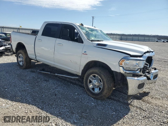 2021 Ram 2500 Big Horn with VIN 3C6UR5DL6MG509091, listed as a Copart auction lot 46130195 with 93,038 mi miles and Salvage title. Bid and sale history available at DreamBid. Image 4.