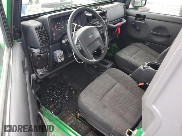 2005 Jeep Wrangler Sport with VIN 1J4FA49S95P315455, listed as a Copart auction lot 73159804 with 108,419 mi miles and Salvage Title. Bid and sale history available at carsss.com. Image 8.