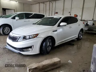 2013 Kia Optima Hybrid EX with VIN KNAGM4ADXD5047344, listed as a Copart auction lot 42802935 with 161,585 mi miles and Salvage Title. Bid and sale history available at carsss.com. Image 1.