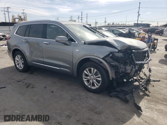 2024 Cadillac XT6 FWD Luxury with VIN 1GYKPAR46RZ748044, listed as a Copart auction lot 47118725 with 3,286 mi miles and Salvage title. Bid and sale history available at DreamBid. Image 4.