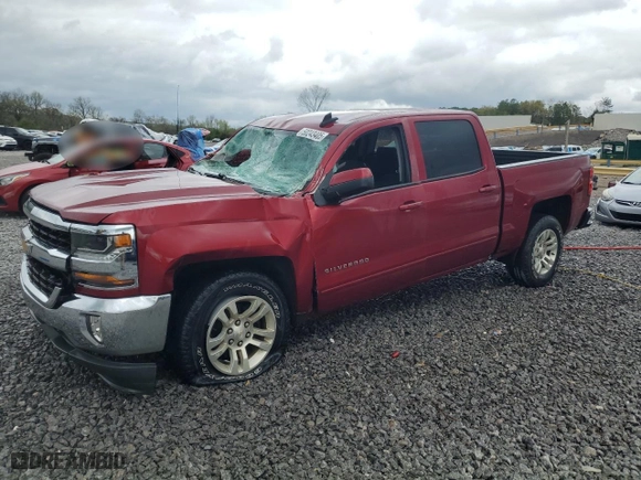 2018 Chevrolet Silverado 1500 LT with VIN 3GCPCREC2JG581866, listed as a Copart auction lot 50243405 with 52,050 mi miles and Salvage Title. Bid and sale history available at carsss.com. Image 1.