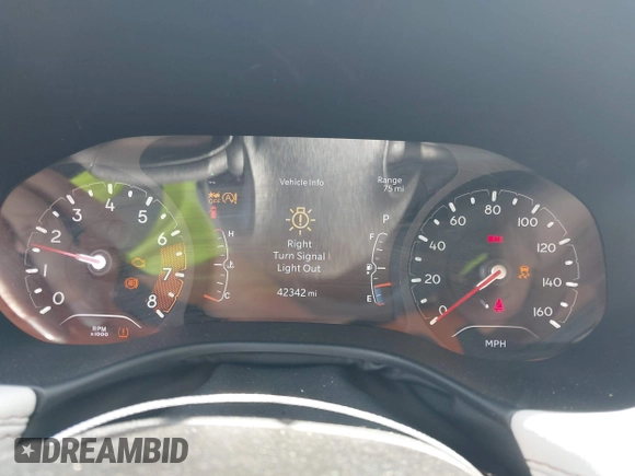 2024 Jeep Compass Limited with VIN 3C4NJDCN1RT595118, listed as a IAAI auction lot 42666248 with 42,342 mi miles and . Bid and sale history available at DreamBid. Image 7.