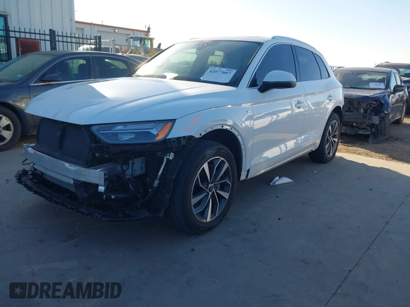 2022 Audi Q5 S line Premium Plus with VIN WA1EAAFY7N2116498, listed as a IAAI auction lot 42077807 with 24,996 mi miles and . Bid and sale history available at DreamBid. Image 18.