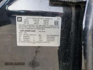 2015 GMC Terrain SLE z VIN 2GKFLVEK4F6124057, wystawiony jako Copart lot #53498885 z przebiegiem 139 481 mil mil oraz Nie do naprawy • Non repairable. Historia ofert i sprzedaży dostępna na DreamBid. Obrazek 15.