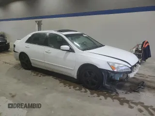 2005 Honda Accord EX with VIN 1HGCM56755A181408, listed as a Copart auction lot 52094265 with 207,948 mi miles and Salvage Title. Bid and sale history available at DreamBid. Image 4.