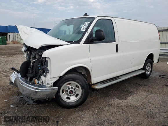 2023 GMC Savana Cargo with VIN 1GTW7AFP8P1128118, listed as a Copart auction lot 54770085 with Not Provided miles and Clean Title. Bid and sale history available at DreamBid. Image 1.