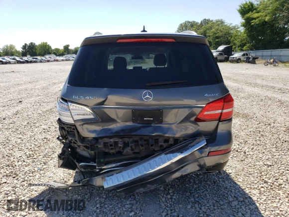 2017 Mercedes-Benz GLS with VIN 4JGDF6EE8HA817886, listed as a Copart auction lot 59257833 with 44,323 mi miles. Bid and sale history available at carsss.com. Image 6.