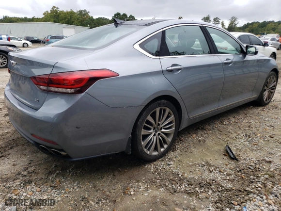 2017 Genesis G80 5.0L Ultimate with VIN KMHGN4JF3HU196915, listed as a Copart auction lot 73188544 with 104,228 mi miles and Salvage Title. Bid and sale history available at carsss.com. Image 3.