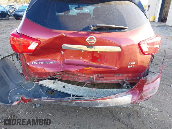2017 Nissan Pathfinder SV with VIN 5N1DR2MM2HC653564, listed as a IAAI auction lot 40939356 with 176,168 mi miles. Bid and sale history available at carsss.com. Image 6.