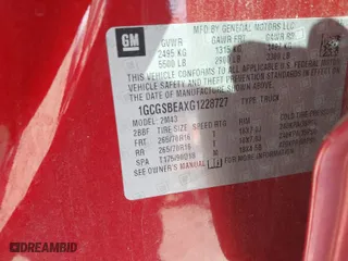 2016 Chevrolet Colorado 2WD WT with VIN 1GCGSBEAXG1228727, listed as a IAAI auction lot 41573964 with 129,634 mi miles. Bid and sale history available at carsss.com. Image 9.