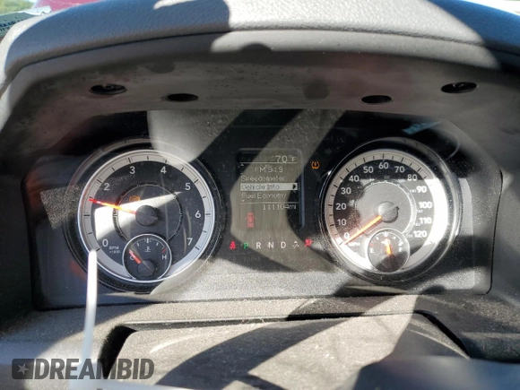 2020 Ram 1500 Classic Tradesman with VIN 1C6RR6FT3LS151495, listed as a Copart auction lot 87970555 with 111,104 mi miles and Salvage Title. Bid and sale history available at carsss.com. Image 9.