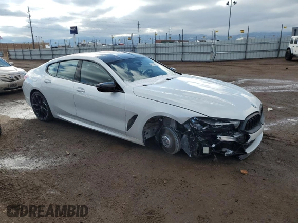 2024 BMW 8 Series M850i with VIN WBAGV8C06RCR92101, listed as a Copart auction lot 81748714 with 78 mi miles and Salvage Title. Bid and sale history available at carsss.com. Image 4.
