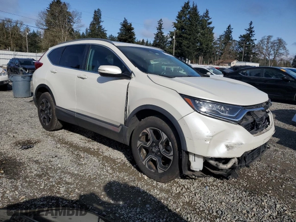 2018 Honda CR-V Touring with VIN 2HKRW2H90JH689742, listed as a Copart auction lot 51347445 with 35,333 mi miles and Salvage Title. Bid and sale history available at DreamBid. Image 4.