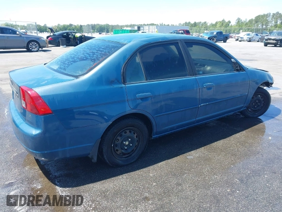 2003 Honda Civic LX with VIN 2HGES165X3H598298, listed as a IAAI auction lot 42035109 with 216,806 mi miles. Bid and sale history available at carsss.com. Image 4.