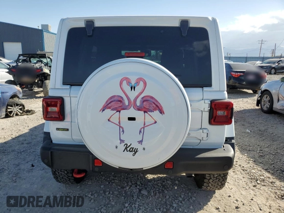 2022 Jeep Wrangler Unlimited Rubicon with VIN 1C4JJXFM1NW249982, listed as a Copart auction lot 78049534 with 17,834 mi miles and Salvage title. Bid and sale history available at DreamBid. Image 6.