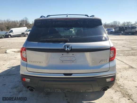 2019 Honda Passport Sport with VIN 5FNYF8H24KB020004, listed as a Copart auction lot 49601095 with 44,816 mi miles and Salvage Title. Bid and sale history available at carsss.com. Image 6.