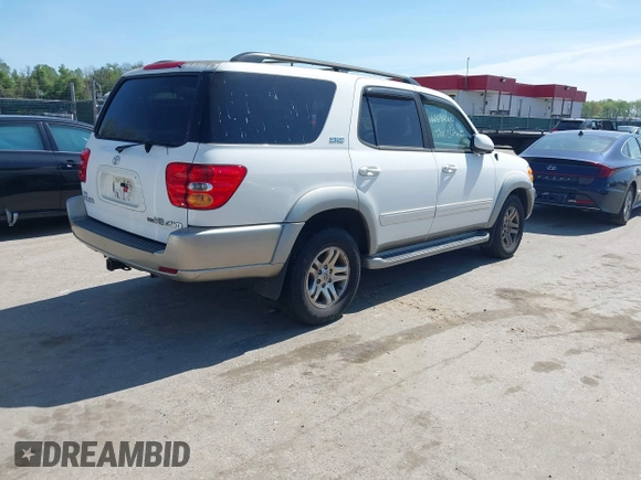 2003 Toyota Sequoia SR5 with VIN 5TDBT44A03S169642, listed as a IAAI auction lot 42094215 with 144,498 mi miles and . Bid and sale history available at DreamBid. Image 4.