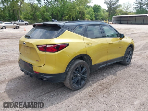 2022 Chevrolet Blazer RS z VIN 3GNKBERS9NS130659, wystawiony jako IAAI lot #39295225 z przebiegiem 48 605 mil mil oraz . Historia ofert i sprzedaży dostępna na DreamBid. Obrazek 4.
