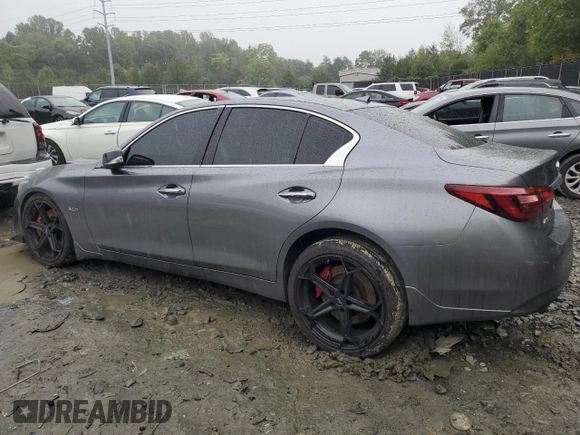 2020 Infiniti Q50 Red Sport 400 with VIN JN1FV7AR0LM660251, listed as a Copart auction lot 72771624 with 39,974 mi miles and Salvage Title. Bid and sale history available at carsss.com. Image 2.