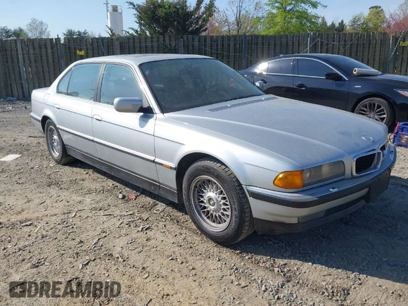 1998 BMW 7 Series 740il with VIN WBAGJ8324WDM11469, listed as a IAAI auction lot 42069641 with 1 mi miles. Bid and sale history available at carsss.com. Image 1.