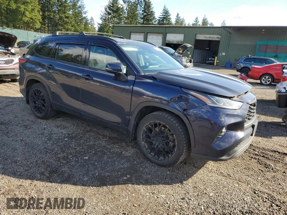 2021 Toyota Highlander Hybrid Limited with VIN 5TDXBRCH7MS048435, listed as a Copart auction lot 47585725 with 104,197 mi miles and Salvage title. Bid and sale history available at DreamBid. Image 4.