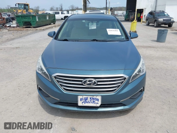 2017 Hyundai Sonata SE with VIN 5NPE24AF9HH452408, listed as a IAAI auction lot 42039484 with 105,004 mi miles. Bid and sale history available at carsss.com. Image 6.
