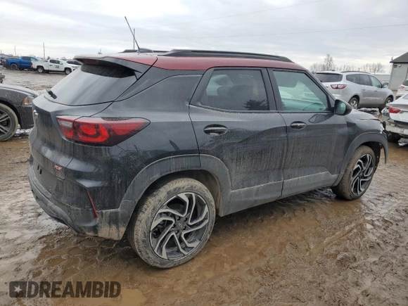 2025 Chevrolet TrailBlazer RS with VIN KL79MTSL0SB067965, listed as a Copart auction lot 47525915 with 5,002 mi miles and Salvage Title. Bid and sale history available at carsss.com. Image 3.