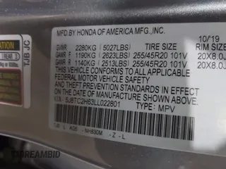2020 Acura RDX w/A-Spec Pkg with VIN 5J8TC2H63LL022801, listed as a IAAI auction lot 41696731 with 64,093 mi miles. Bid and sale history available at carsss.com. Image 9.