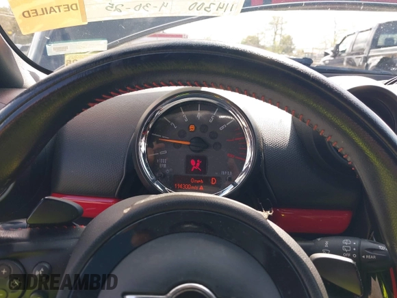 2016 MINI Countryman John Cooper Works with VIN WMWXD1C57GWT97727, listed as a IAAI auction lot 42166560 with 114,300 mi miles and . Bid and sale history available at DreamBid. Image 7.