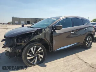 2018 Nissan Murano Platinum with VIN 5N1AZ2MG0JN169948, listed as a Copart auction lot 52020905 with 67,973 mi miles and Salvage Title. Bid and sale history available at carsss.com. Image 1.