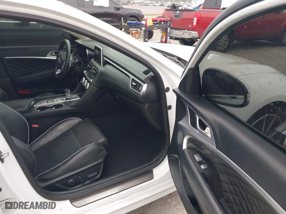 2020 Genesis G70 2.0T with VIN KMTG44LA8LU064798, listed as a IAAI auction lot 41878098 with 57,995 mi miles. Bid and sale history available at carsss.com. Image 5.