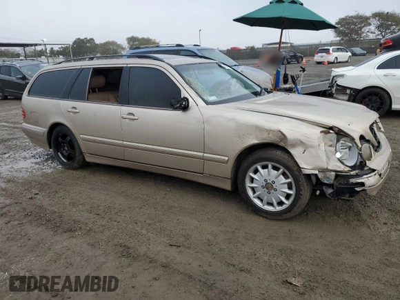 2001 Mercedes-Benz E-Class with VIN WDBJH65J71B230219, listed as a Copart auction lot 44334175 with 147,331 mi miles and Salvage Title. Bid and sale history available at carsss.com. Image 4.