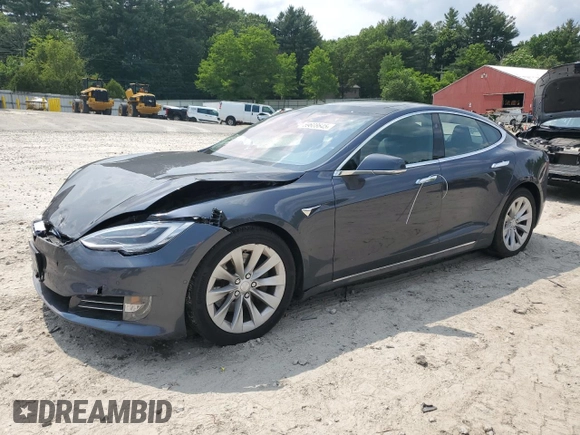 2016 Tesla Model S 90D with VIN 5YJSA1E27GF171605, listed as a Copart auction lot 59608645 with 90,080 mi miles and Salvage title. Bid and sale history available at DreamBid. Image 1.