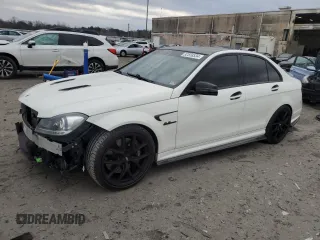 2012 Mercedes-Benz C C 63 AMG with VIN WDDGF7HB1CA627046, listed as a Copart auction lot 82558534 with 110,149 mi miles and Salvage Title. Bid and sale history available at carsss.com. Image 1.