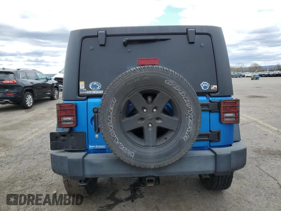 2016 Jeep Wrangler Unlimited Sport with VIN 1C4BJWDG8GL195953, listed as a Copart auction lot 53253345 with Not Provided miles and Salvage Title. Bid and sale history available at DreamBid. Image 6.