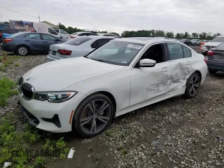 2019 BMW 3 Series 330i xDrive with VIN 3MW5R7J51K8B03027, listed as a Copart auction lot 57386065 with 55,688 mi miles and Salvage title. Bid and sale history available at DreamBid. Image 1.