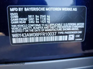 2023 BMW i4 eDrive35 z VIN WBY43AW08PFR10037, wystawiony jako Copart lot #66393433 z przebiegiem 3 313 mil mil oraz . Historia ofert i sprzedaży dostępna na DreamBid. Obrazek 14.