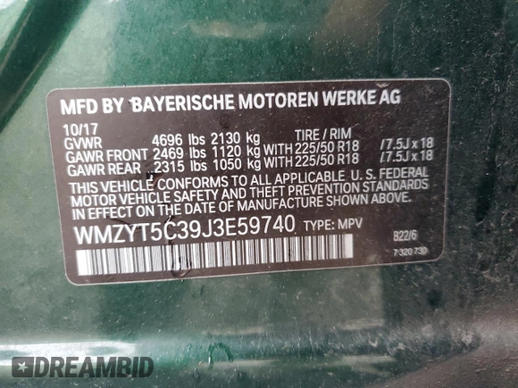 2018 MINI Countryman Cooper S with VIN WMZYT5C39J3E59740, listed as a Copart auction lot 80034544 with 69,735 mi miles and Salvage Title. Bid and sale history available at carsss.com. Image 14.