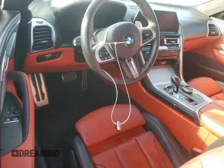 2022 BMW 8 Series M850i xDrive with VIN WBABC4C01NCH15281, listed as a Copart auction lot 74353274 with 0 mi miles and Non Repairable. Bid and sale history available at carsss.com. Image 8.