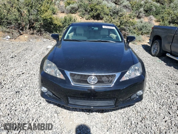 2010 Lexus IS 250 C with VIN JTHFF2C20A2510581, listed as a Copart auction lot 57653575 with 117,665 mi miles and Salvage title. Bid and sale history available at DreamBid. Image 5.