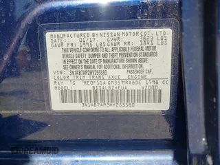 2017 Nissan Sentra S with VIN 3N1AB7AP2HY255580, listed as a IAAI auction lot 42686550 with 127,557 mi miles and . Bid and sale history available at DreamBid. Image 9.