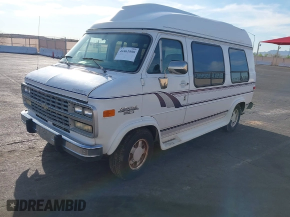 1995 Chevrolet Chevy Van с VIN 1GBEG25K5SF131291, выставлен на аукционе IAAI как лот 41861888 с пробегом 90 365 миль миль и . История ставок и продаж доступна на DreamBid. Изображение 2.