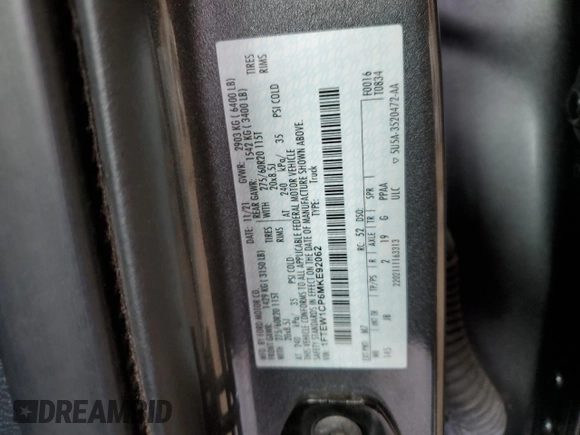 2021 Ford F-150 XL with VIN 1FTEW1CP6MKE92062, listed as a Copart auction lot 50303735 with 40,346 mi miles and Salvage Title. Bid and sale history available at carsss.com. Image 12.