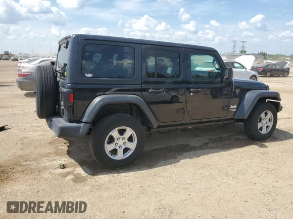2021 Jeep Wrangler Unlimited Sport S with VIN 1C4HJXDN8MW523574, listed as a Copart auction lot 63010355 with 29,344 mi miles and Salvage title. Bid and sale history available at DreamBid. Image 3.