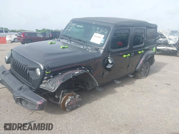 2021 Jeep Wrangler Unlimited Sport S z VIN 1C4HJXDN6MW549686, wystawiony jako IAAI lot #42249816 z przebiegiem 64 911 mil mil oraz . Historia ofert i sprzedaży dostępna na DreamBid. Obrazek 17.