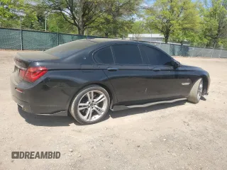 2014 BMW 7 Series 750i xDrive with VIN WBAYB6C52ED224536, listed as a Copart auction lot 54397595 with 107,410 mi miles and Salvage title. Bid and sale history available at DreamBid. Image 3.