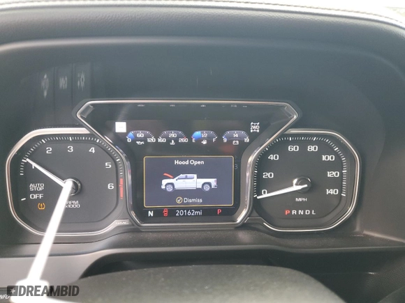 2020 GMC Sierra 1500 AT4 with VIN 1GTP9EEL6LZ138243, listed as a Copart auction lot 79305544 with 20,162 mi miles and Salvage Title. Bid and sale history available at carsss.com. Image 9.