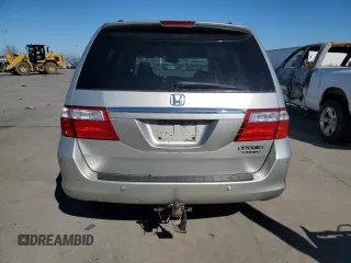 2005 Honda Odyssey TOURING with VIN 5FNRL388X5B126627, listed as a Copart auction lot 46654645 with 220,805 mi miles and Salvage Title. Bid and sale history available at carsss.com. Image 6.